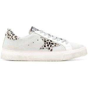 Golden Goose May Sneaker in White Leapord